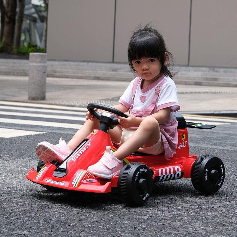 HOTXiao Yinan Kart Xe ô tô điện trẻ em Bốn bánh dành cho trẻ em Xe ô tô đồ chơi chạy pin cho bé Xe trượt bánh Người lớn