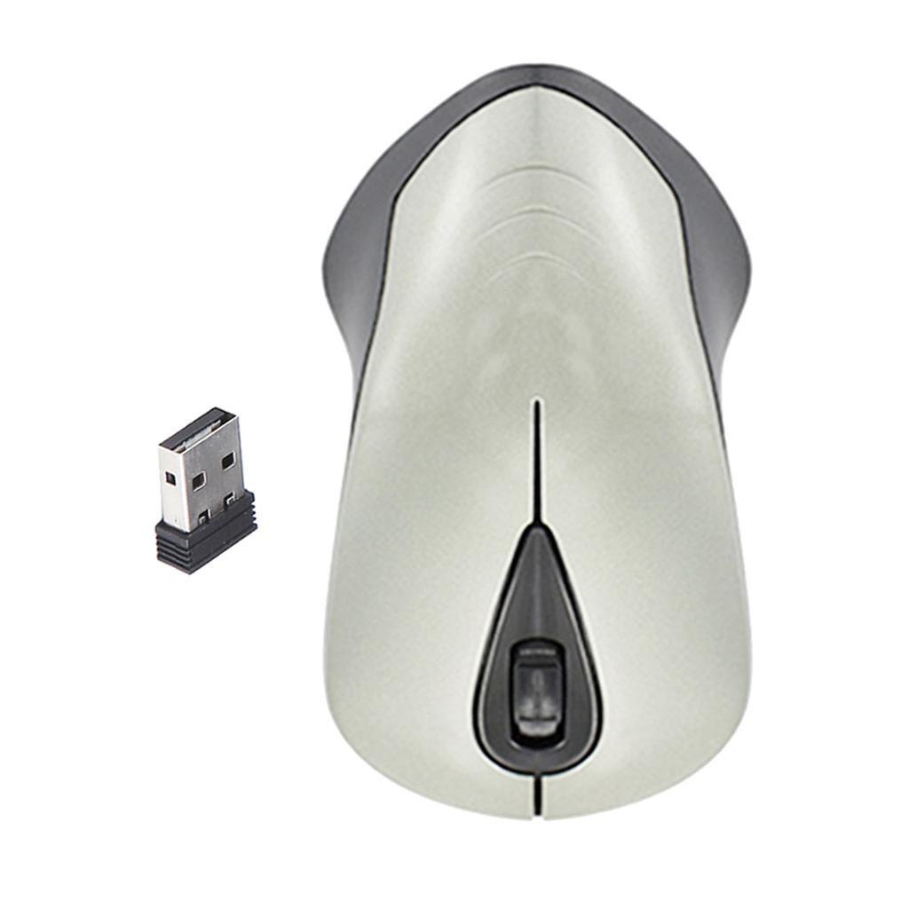 USB Optical Wireless Mouse 2.4G 1200 DPI For Computer Laptop Netbook Silver