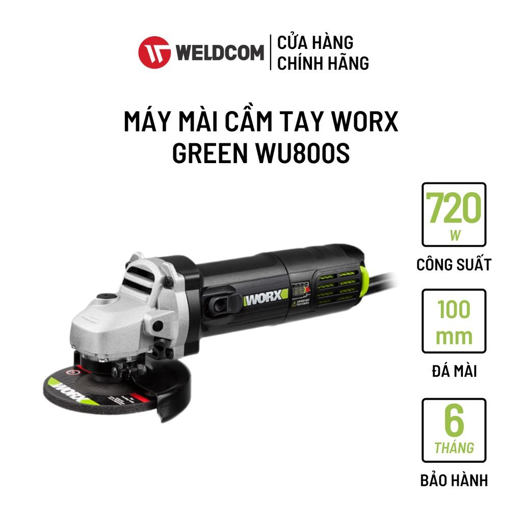 Máy Mài Cầm Tay WORX GREEN WU800S Nhỏ Gọn Tiện Dụng 720W 100mm (công tắc cạnh)