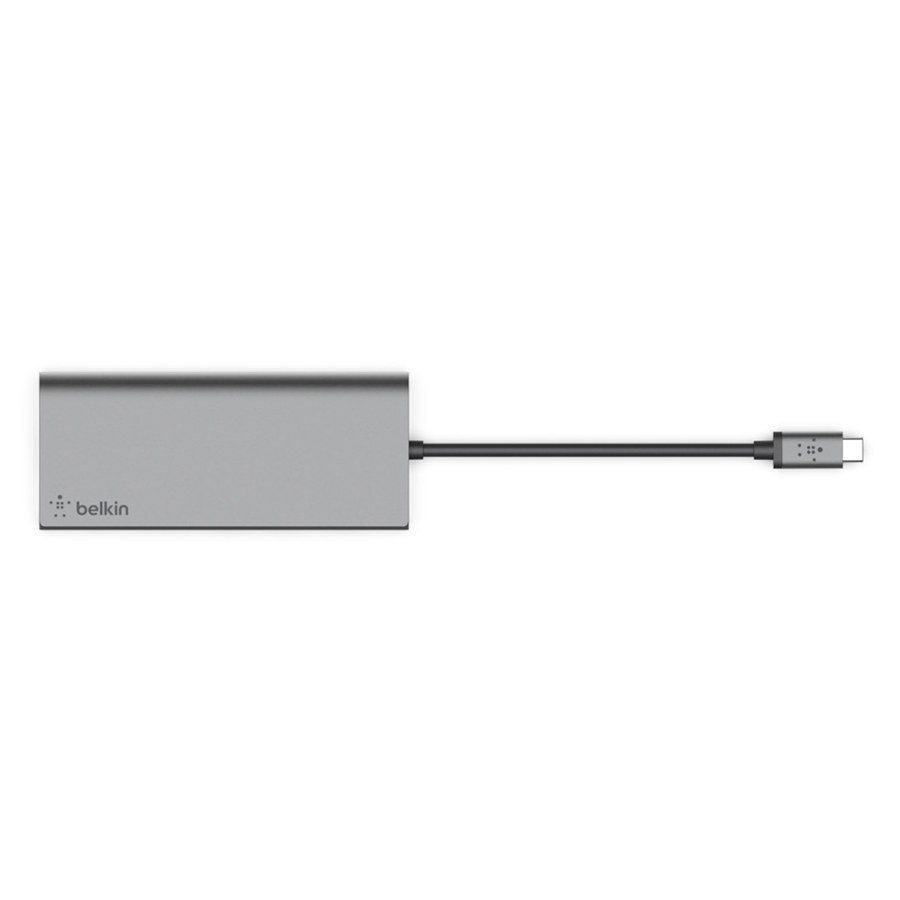 Hub USB Type-C Chia Đa Cổng USB-A/ USB-C/HDMI 4K/LAN/SD card Belkin F4U092btSGY - Hàng Chính Hãng