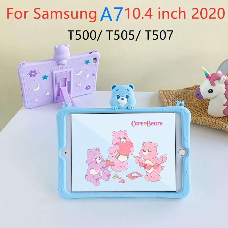 Ốp Lưng Silicone Mềm Chống Sốc Có Dây Đeo Cho Samsung Tab A7 10.4 Inch T500 / T505 / T507 2020