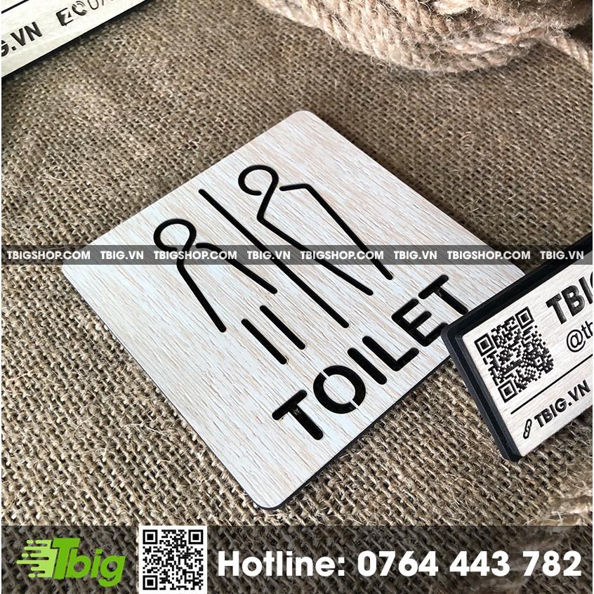 Bảng toilet Nam - Nữ đơn giản dán tường
