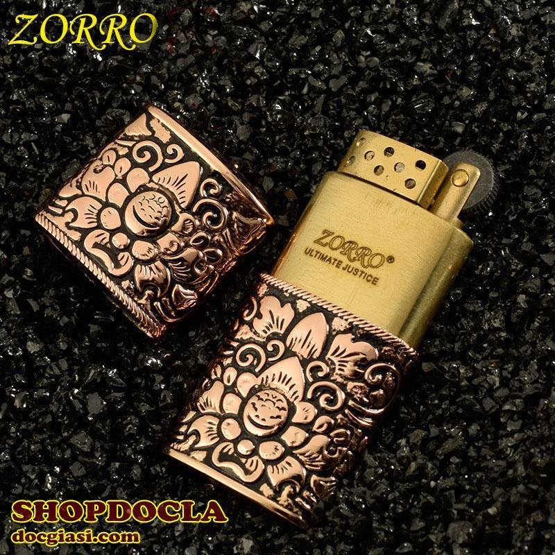 Bật Lửa cổ điển Zorro Z531 , bat lua xăng đá đồng cổ , Zorro Z531