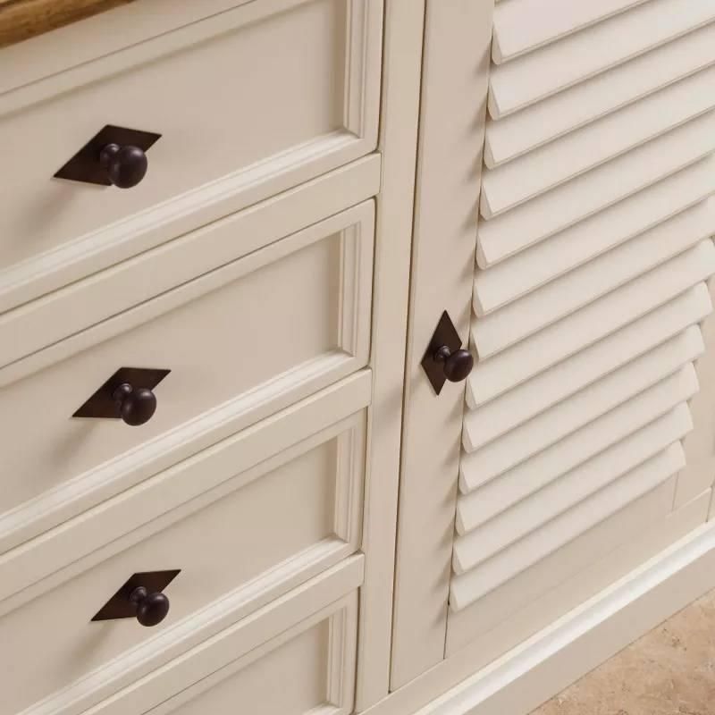 Tủ Chén Cao Shutter Gỗ Sồi Loại Lớn Ibie DSCTLSHUO - Trắng