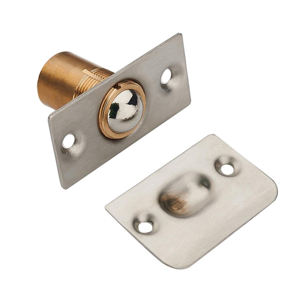Adjustable Roller Ball Door Spring Catch Lock Internal Latch Stainless Steel
