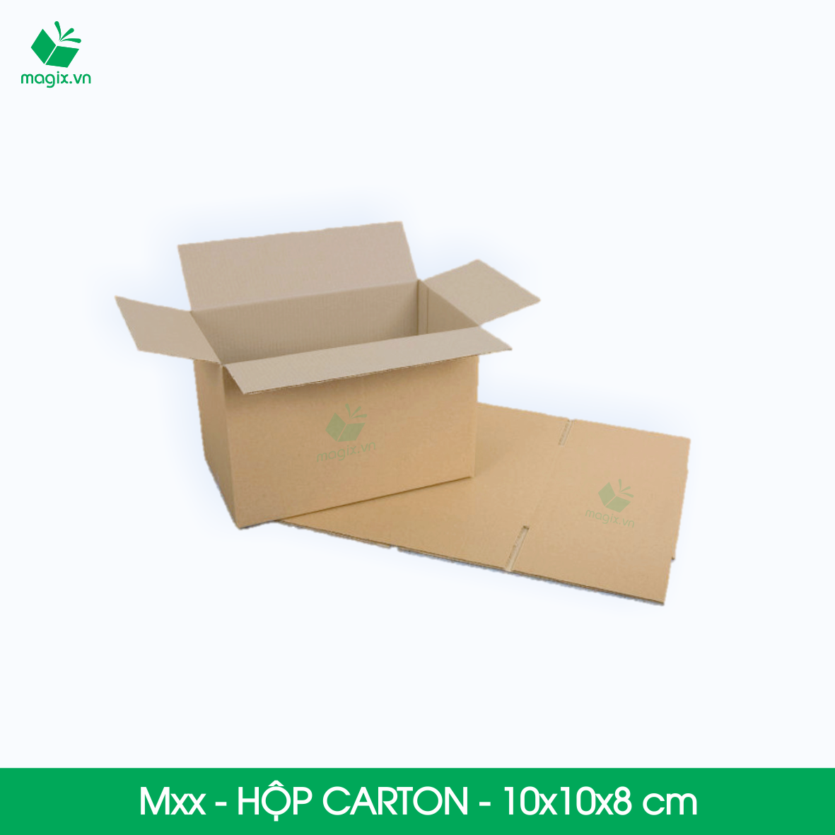 Hình ảnh Hộp 10x10x8 cm - Combo 100 thùng hộp carton đóng hàng - tùy chọn chất lượng