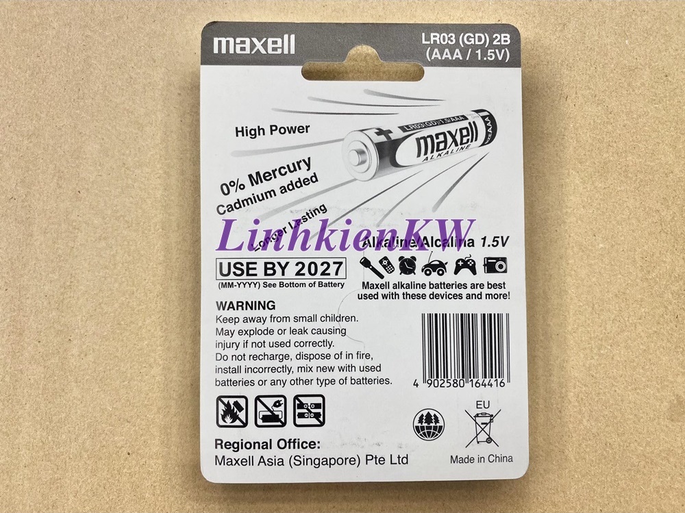 Pin Tiểu Maxell 3A 1.5V Loại Xịn Japan Mới, Chính gốc 100%.