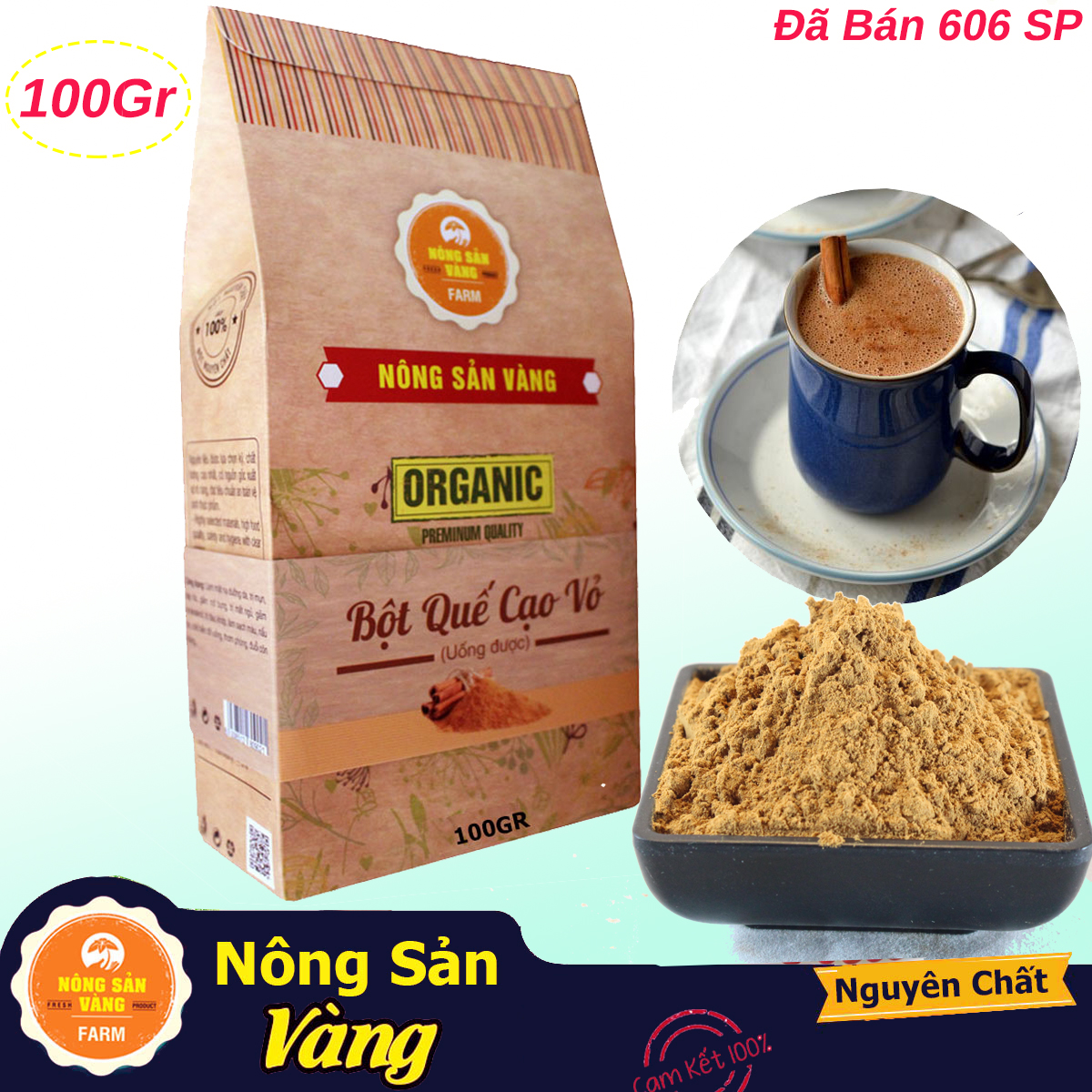 Bột Quế Nguyên Chất Cạo Vỏ (Uống), làm bánh, nấu ăn, giảm cân, giảm mỡ bụng 100gr