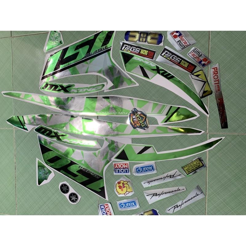 Tem exciter 150 xanh lá crom