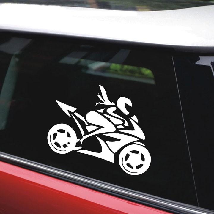Tem Decal Motorcycle Racing Girl Dán Trang Trí Xe
