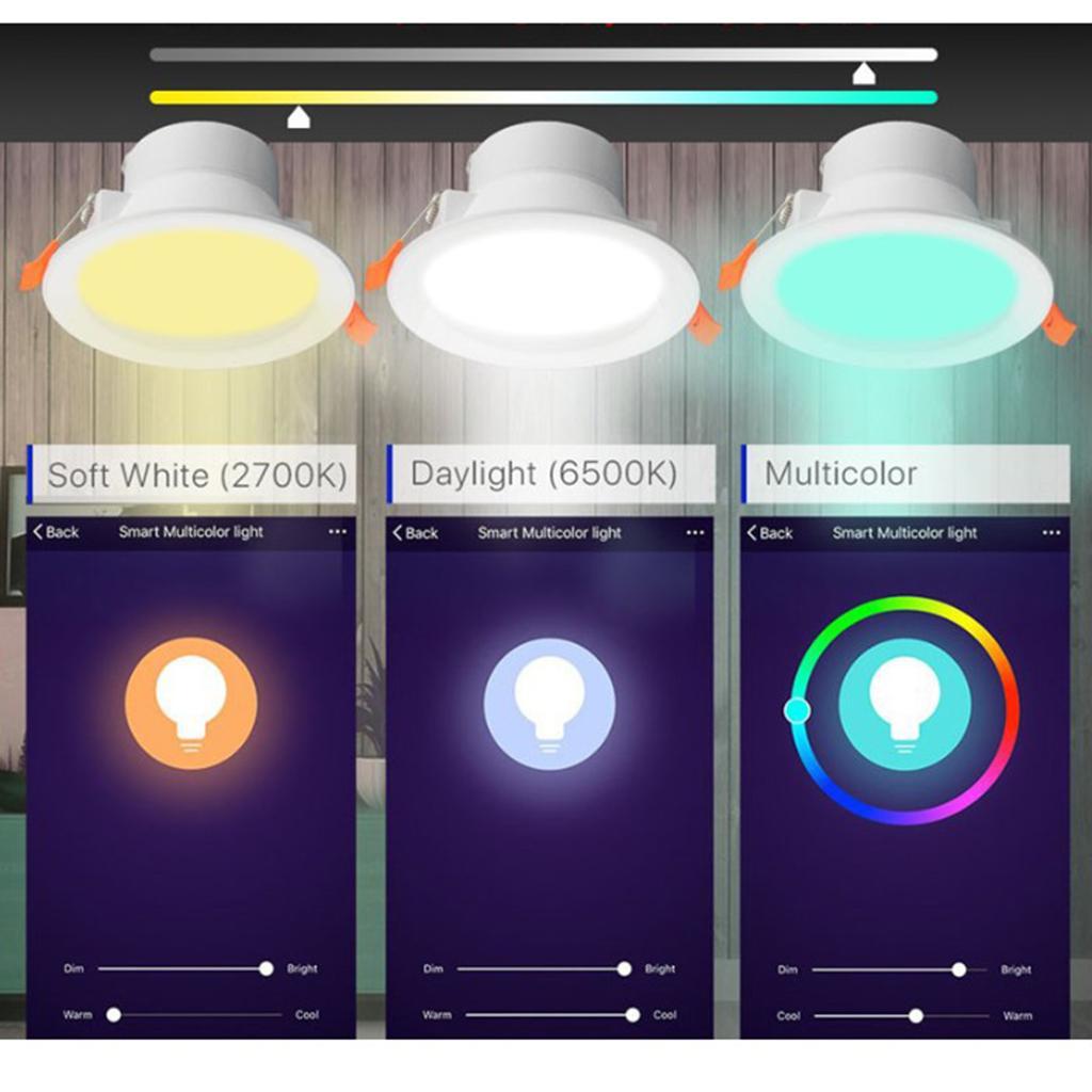 WiFi Smart LED Dimmable Spot Light Downlight Voice Control Energy Saver 7W
