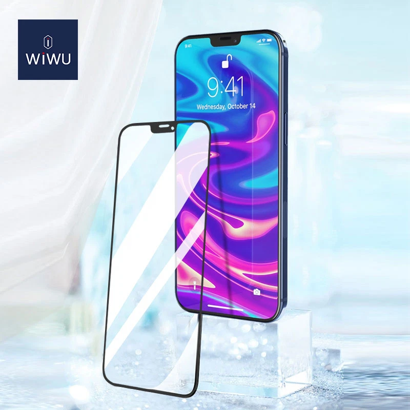 Miếng dán kính cường lực Cho iPhone 12 / 12 Pro / 12 Pro Max full màn hình 2.5D chống nứt vỡ cạnh hiệu WIWU iVista Chống va đập, vát cạnh 2.5D, chống vân tay - hàng nhập khẩu