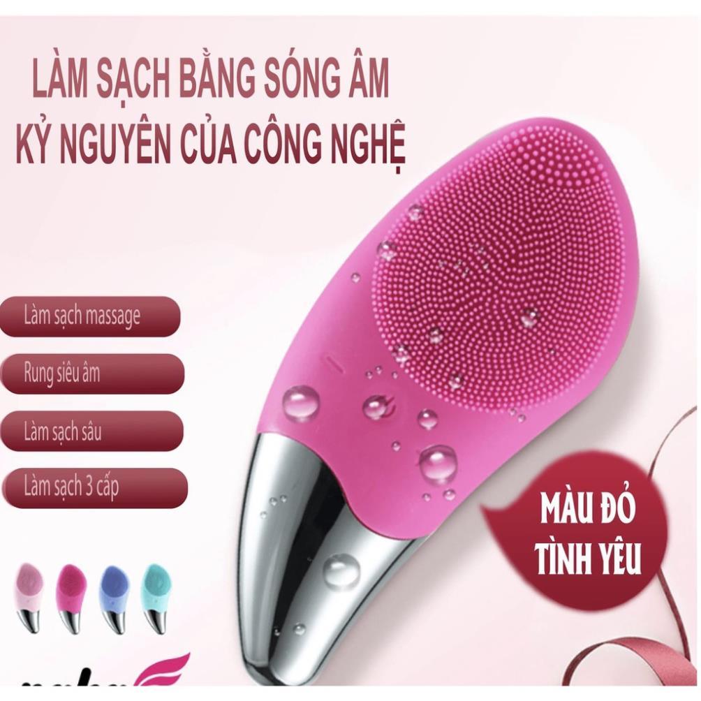 Máy rửa mặt SONIC FACIAL - máy rửa mặt sóng siêu âm mẫu mới 2021 - MRM SONIC