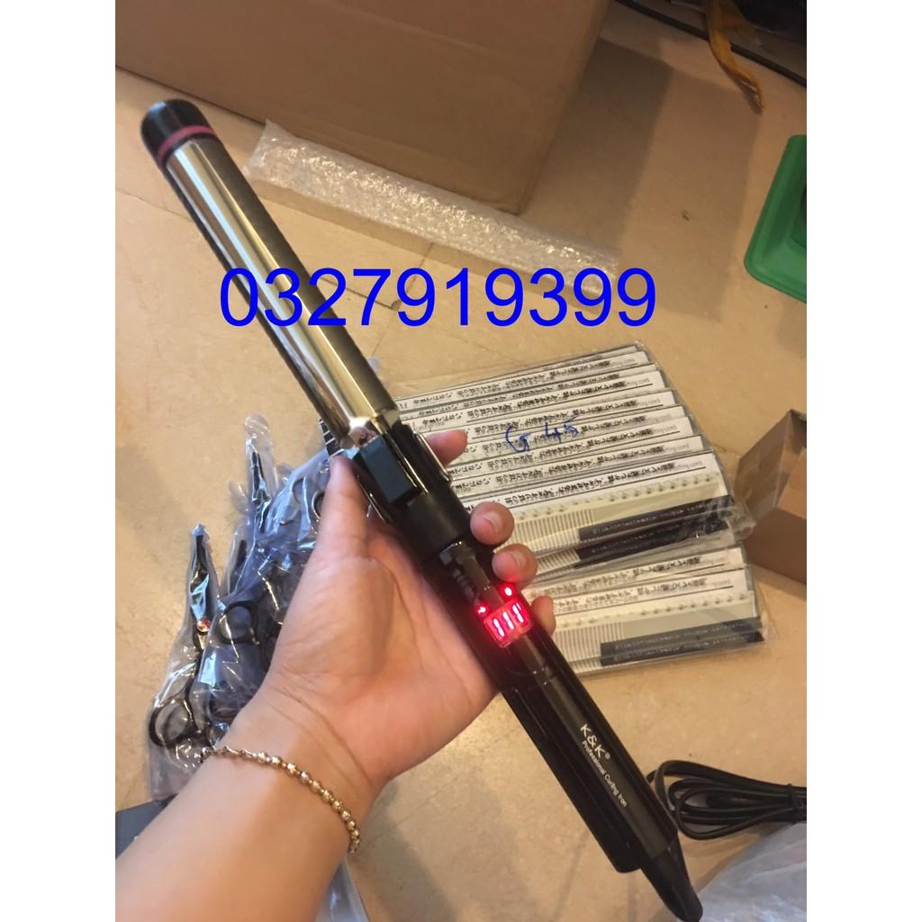 Tặng kẹp Máy làm tóc xoăn cao cấp có màn hình K&K