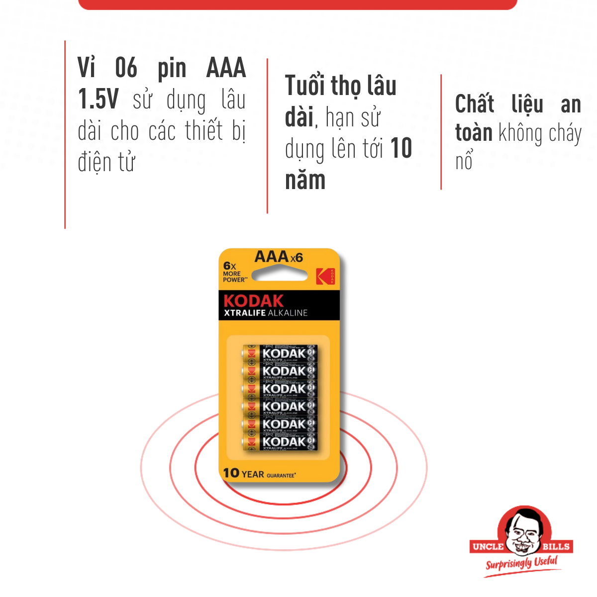 Bộ 6 Pin Kodak Alkaline AAA UBL IB0217