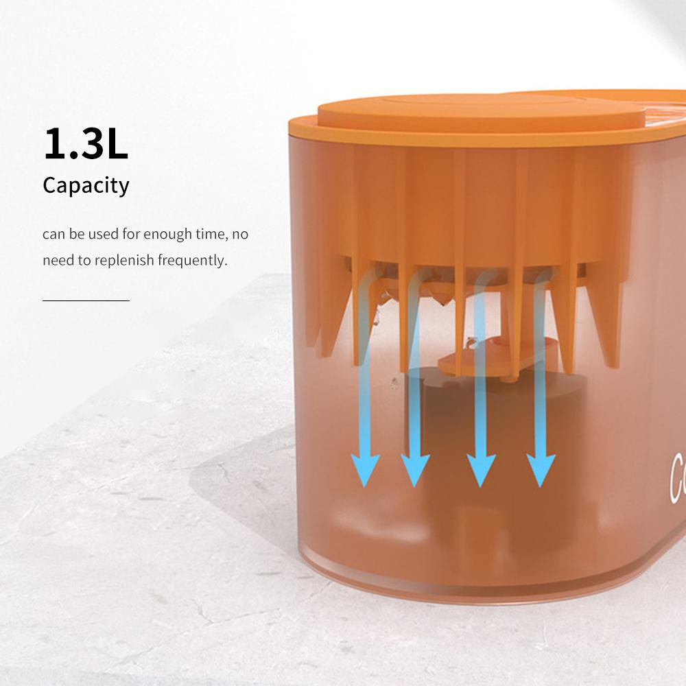 Máy lọc nước tự động cho thú cưng 1.3L hình chữ U,chất liệu PVC