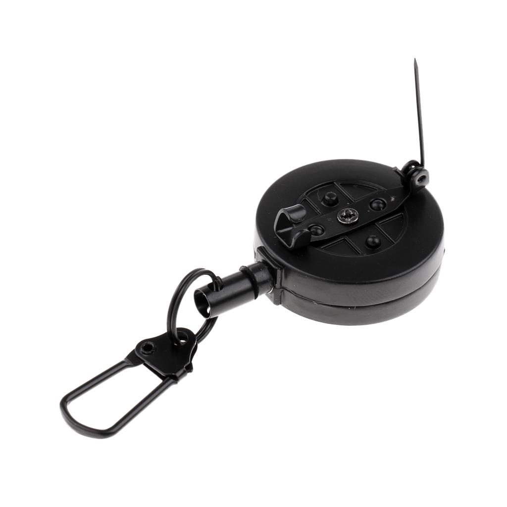 Key Chain Fly Fishing Zinger Retractor Steel Rope Carabiner Clip