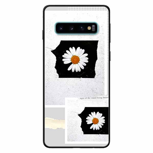 Ốp lưng in cho Samsung S10 Mẫu Hai Khung Hoa Cúc