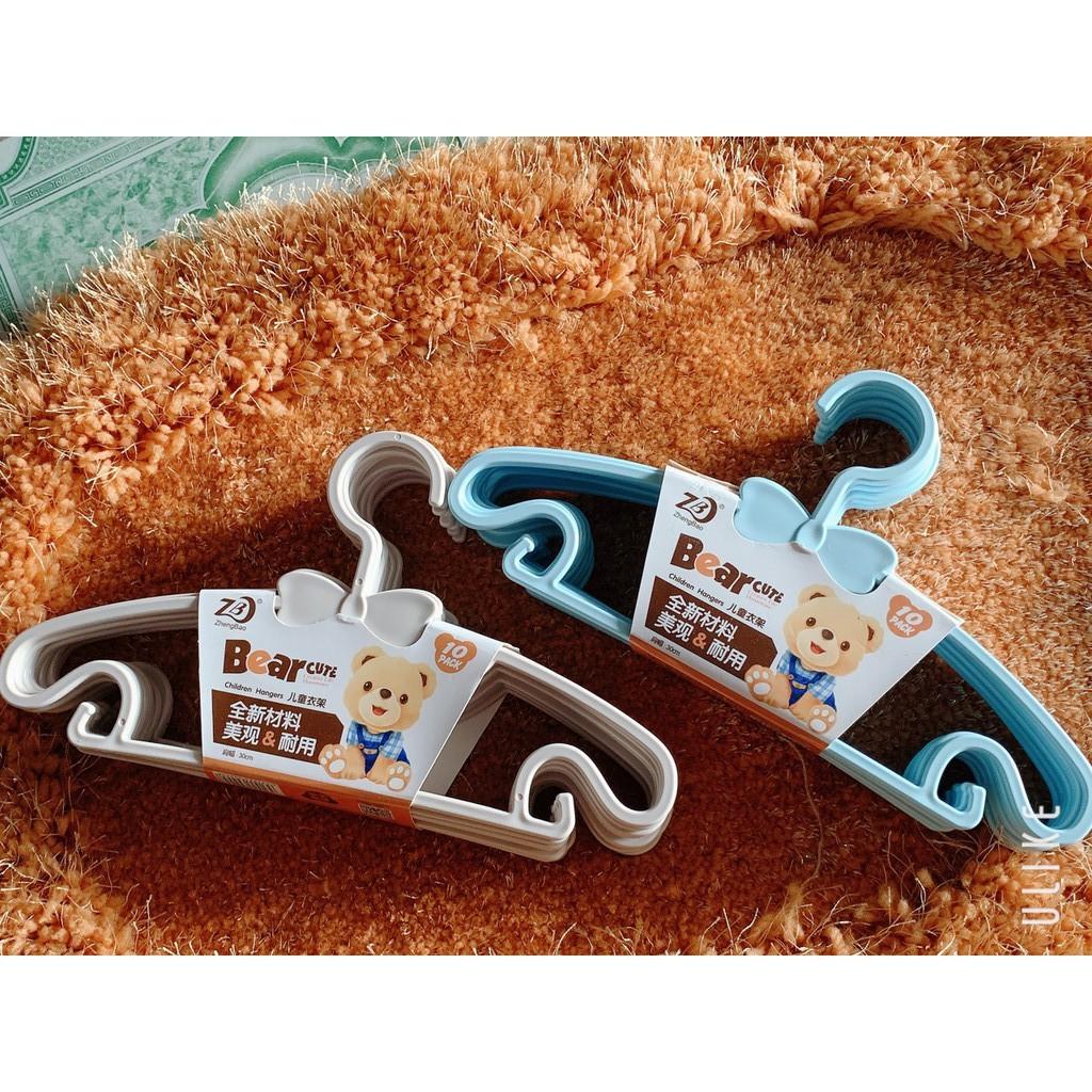 Set 10 Móc quần áo nhựa đa năng cho người lớn, trẻ em, trẻ sơ sinh