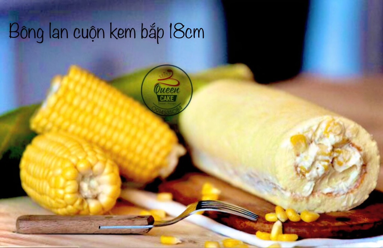 Bánh Bông Lan Cuộn Kem BẮp 18cm