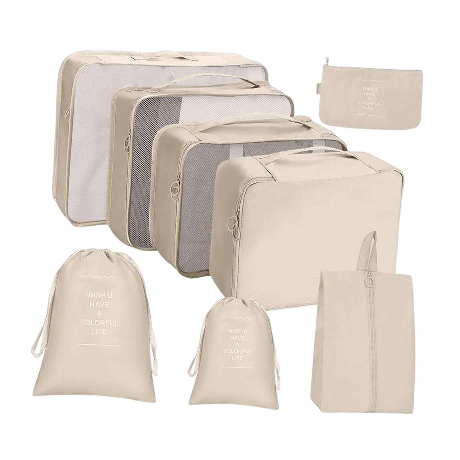 8x Lightweight Packing Cubes for Suitcases Suitcase Clothes Storage Bags