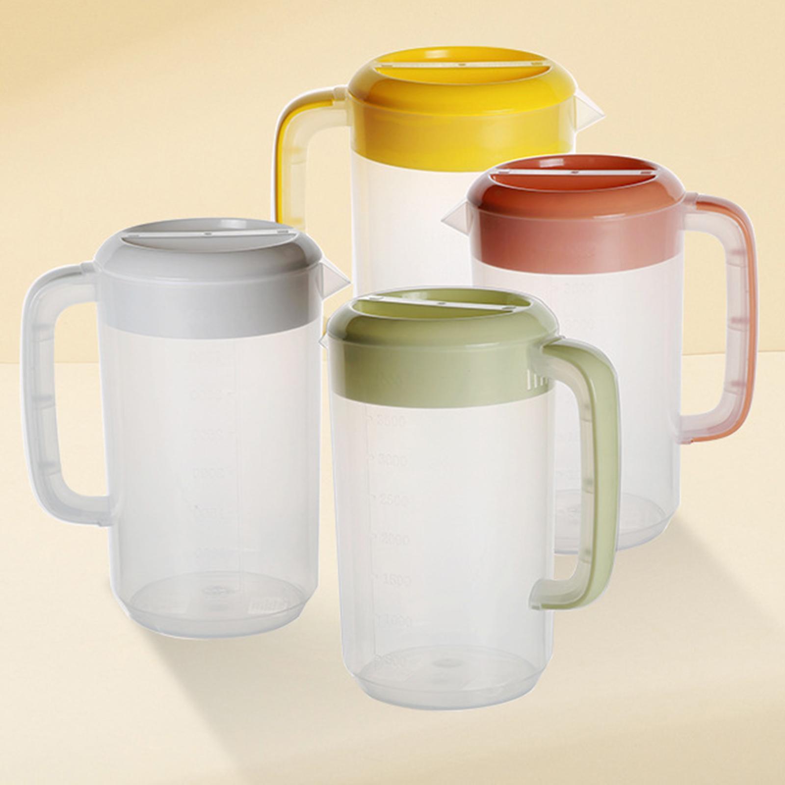 Plastic Water Pitcher with Lid Easy Clean Jug for Tea Restaurant Juice
