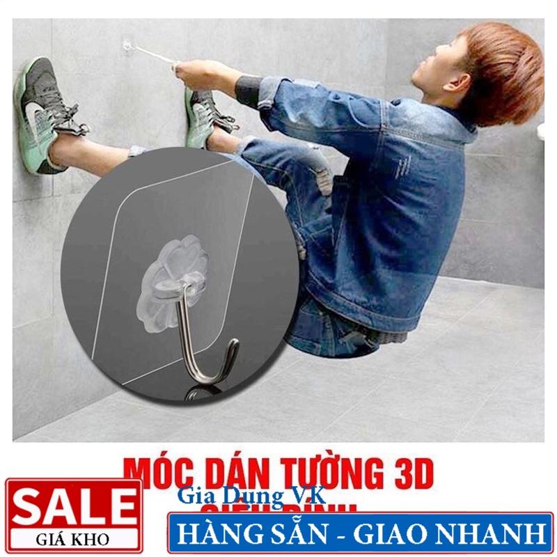 Móc Dán Tường Trong Suốt , Siêu Dính Chịu Lực Cao