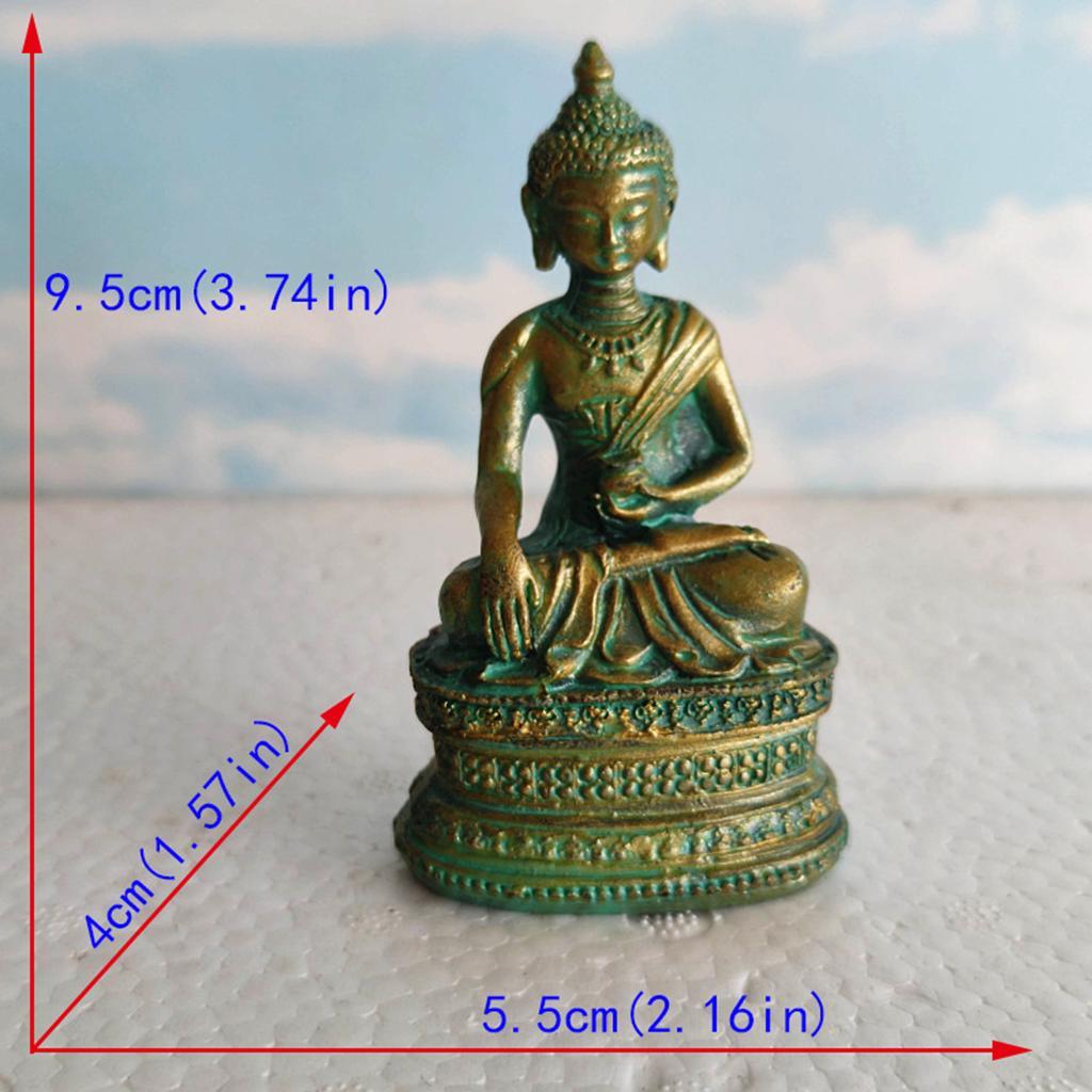 2X SANDSTONE BALCONY HOME GARDEN SMALL ZEN BUDDHA STATUE ORNAMENT DECORATIONS