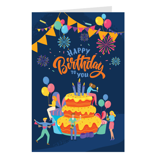 Thiệp sinh nhật Birthday -  Greenwood size đại 16x24cm (499-CBD08)