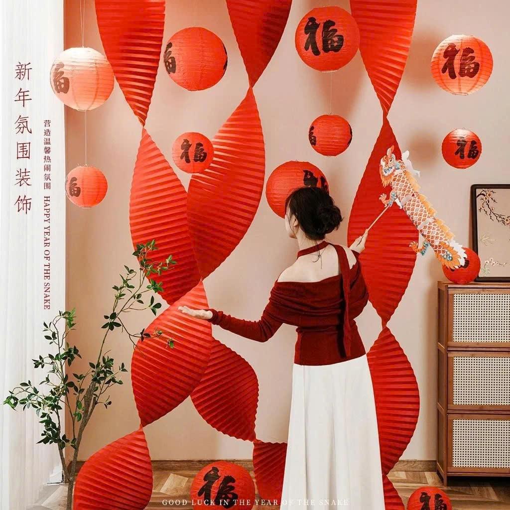 Dải Giấy Đỏ Xoắn Dài 3m Trang Trí TẾT, Trung Thu Sự Kiện, Lớp Học, Văn Phòng, Decor Nhà Cửa - HÀNG CHÍNH HÃNG MINIIN