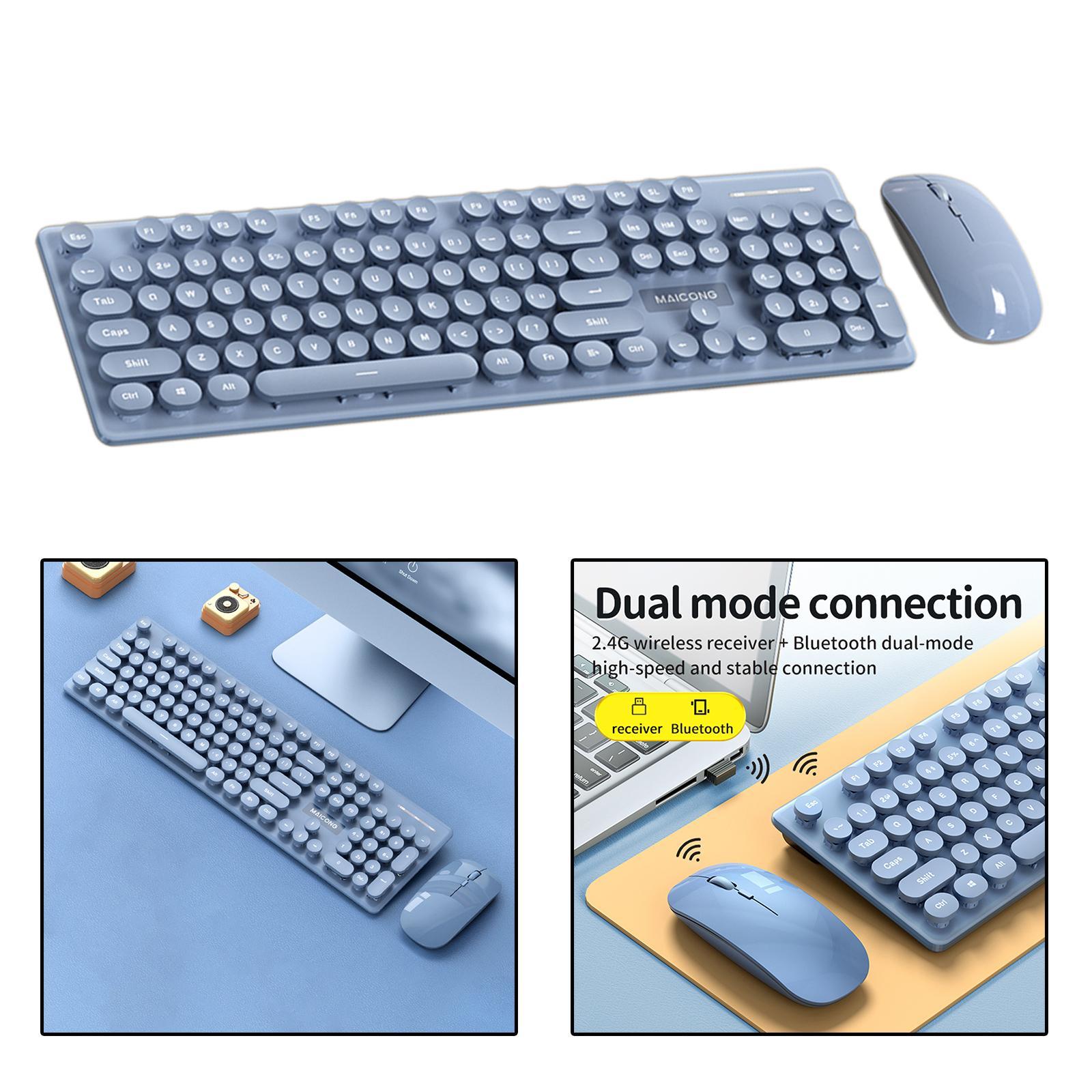 Wireless Keyboard Mouse Dual-Mode for OS Windows iOS Android
