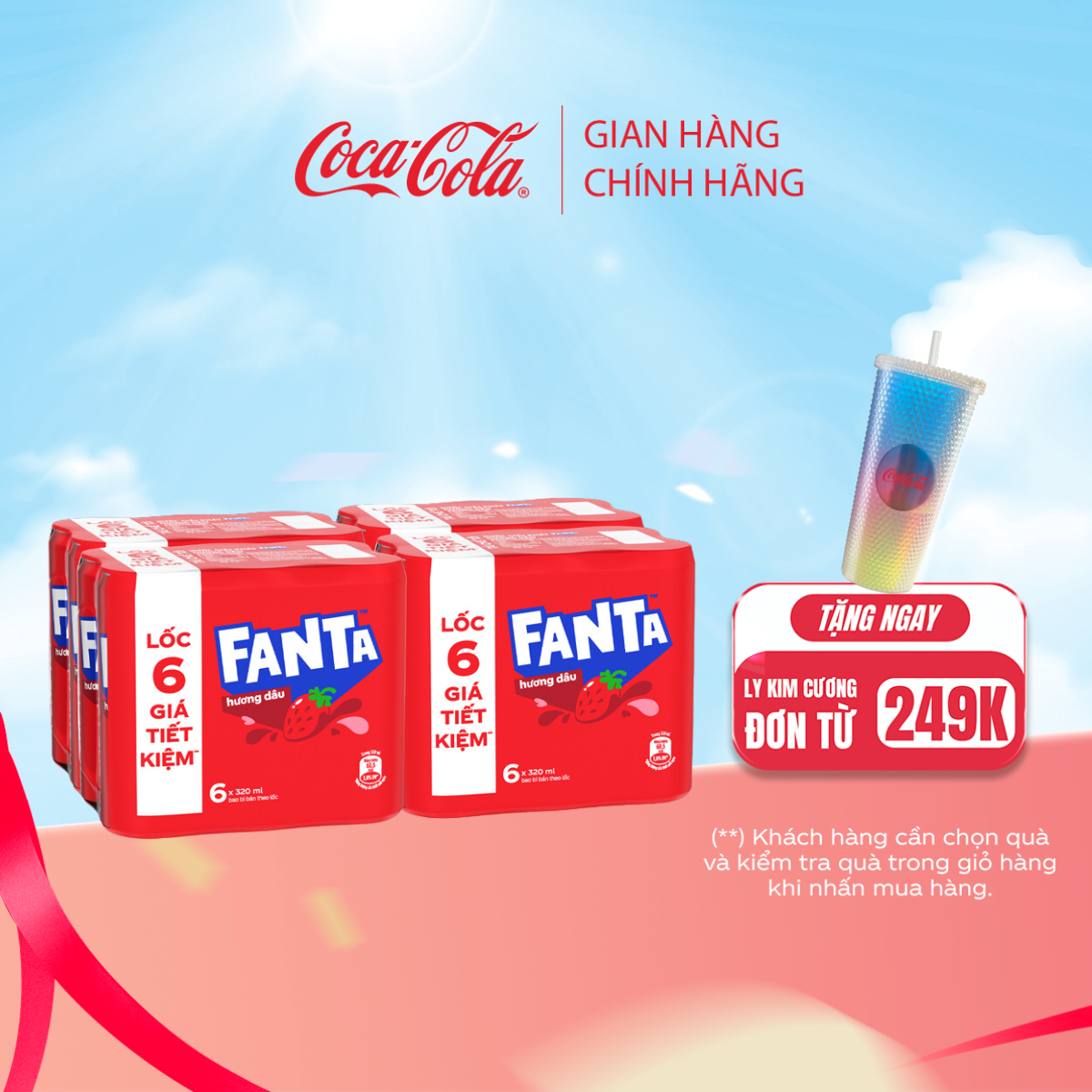 Lốc 24 Lon Nước Giải Khát Có Gas Fanta Hương Dâu 320ml/Lon