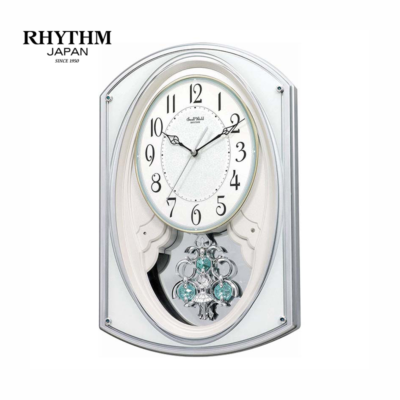 Đồng hồ treo tường Nhật Bản RHYTHM 4MJ401WR05, Kt 29.0 x 45.0 x 8.1cm, 2.6kg, Vỏ Nhựa