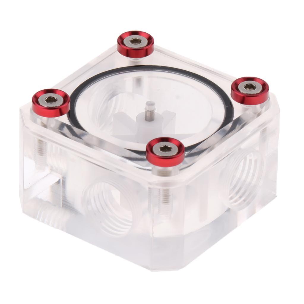1Piece G1/4 Computer Water Cooling Water Flow Meter Indicator for PC-Clear White