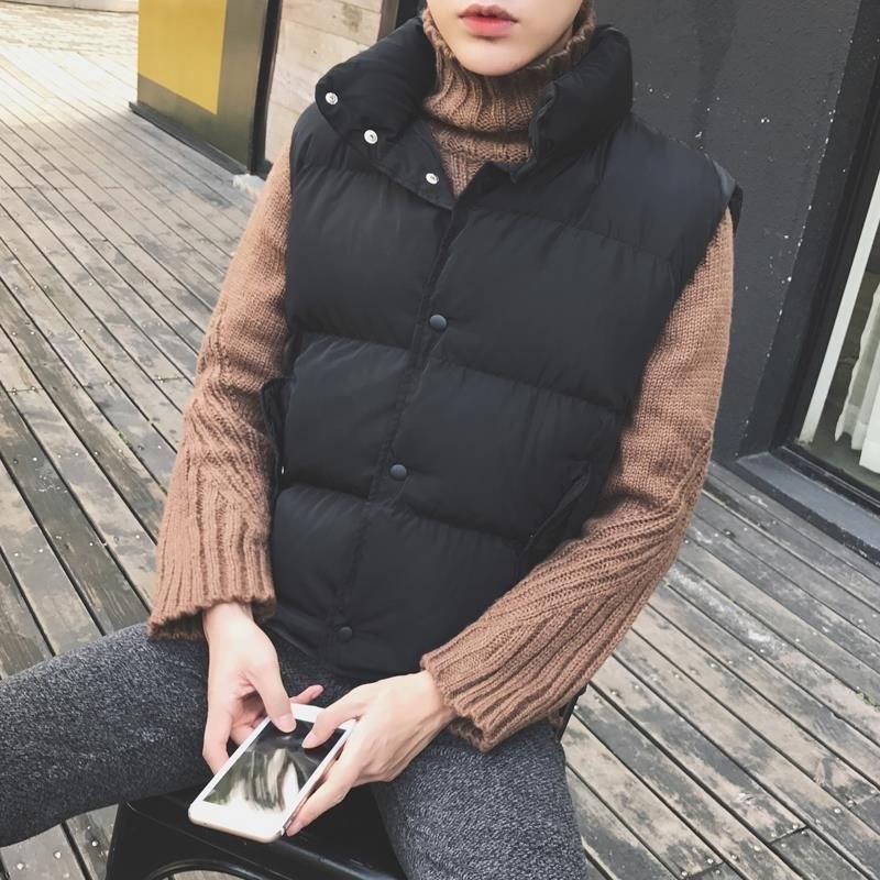 Áo phao ghi lê nữ cổ đứng cúc bấm siêu ấm > MET SHOP