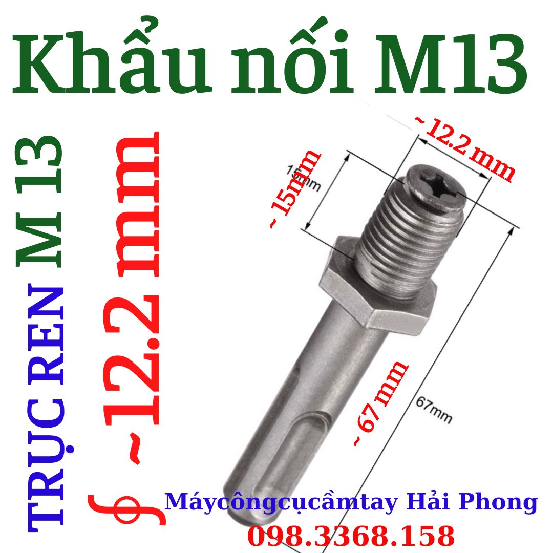 Đầu măng gianh ∮13mm vỏ Thép - Đầu kẹp mũi khoan ∮13 mm có khóa tự động Clack
