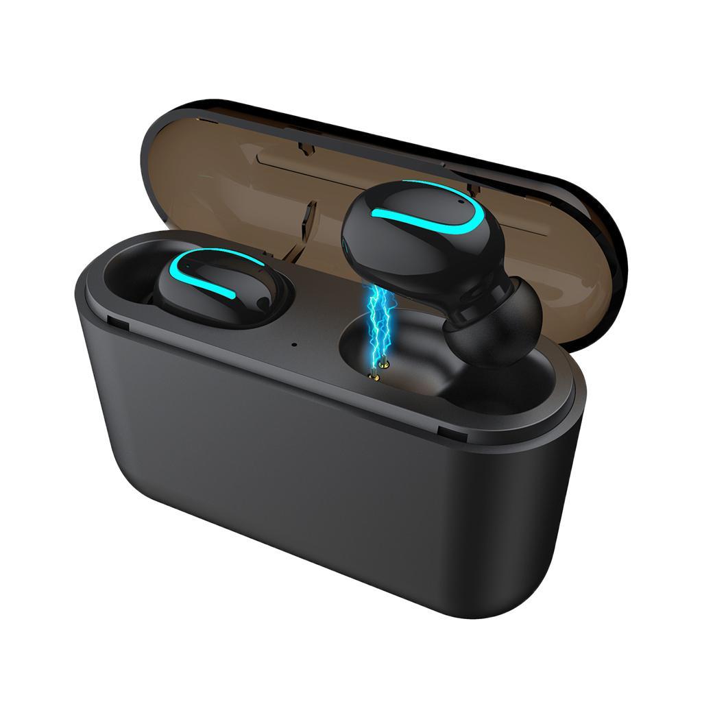 HBQ Q32  LED Bluetooth5.0 Earphone Bluetooth Headphone Sport Earbud black