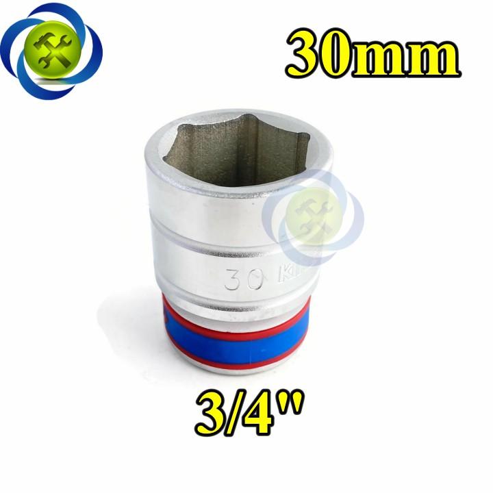 Tuýp 30mm loại 3/4 Kingtony 633530M loại ngắn 6 cạnh màu trắng