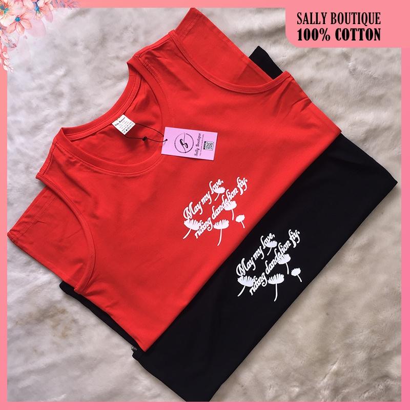 Áo Thun 3 Lỗ Nữ Vải Cotton Co Giãn 4 Chiều Mặc Đẹp Tôn Dáng May My Love SN112 Sally Boutique