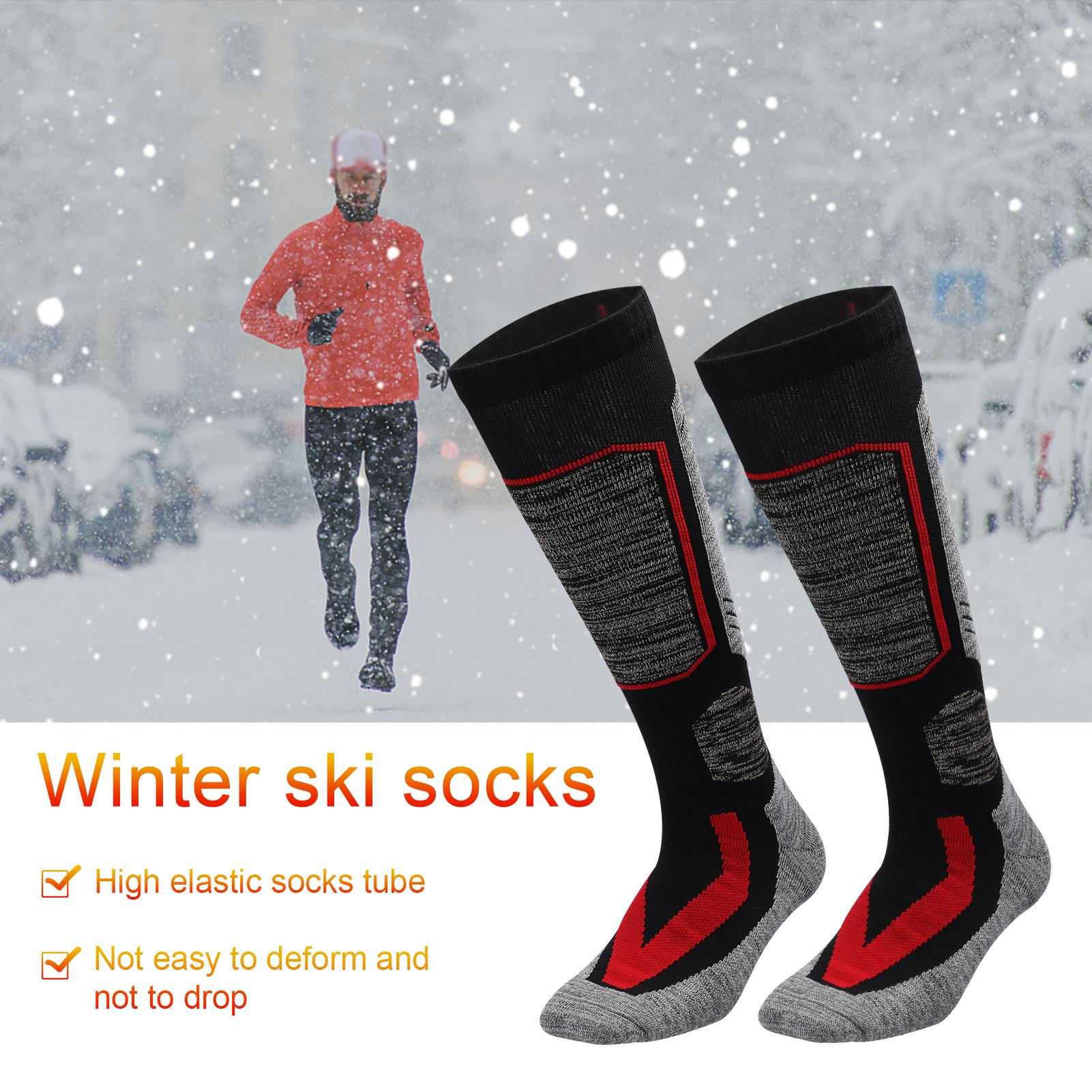 1 Pair Winter Ski Socks for Cold Weather Socks Warm & Breathable for Winter Sports Snowboarding Skiing Mountaineering