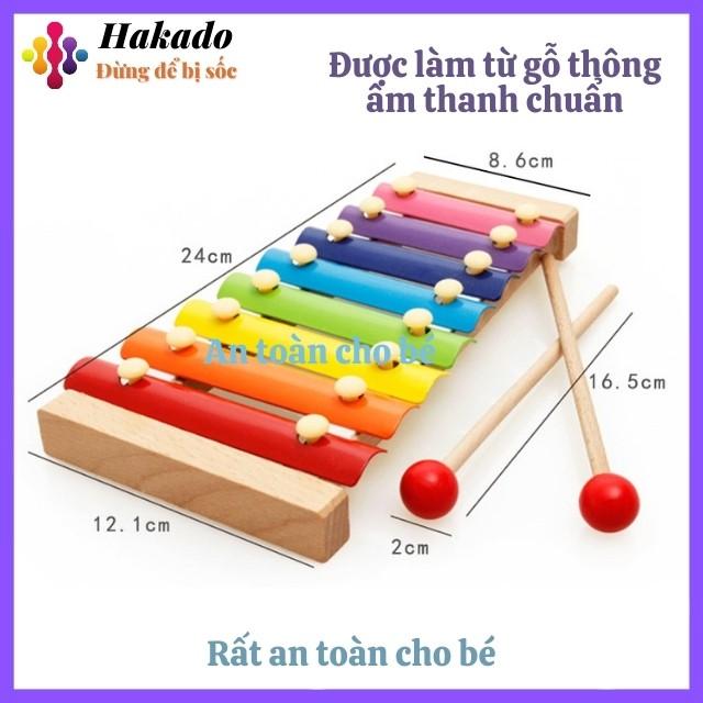 Đàn Xylophone Đàn gõ 8 thanh Đàn mộc cầm phát triển khả năng thính giác