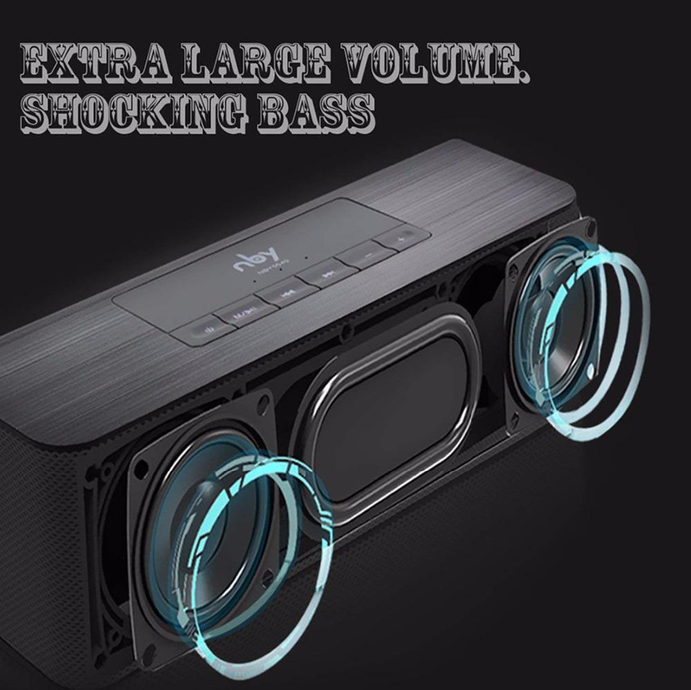 NBY 5540 Loa không dây Di động loa Bluetooth Stereo âm thanh 10W System Music Subwofer Cột hỗ trợ TF Card FM cho điện thoại Color: Red
