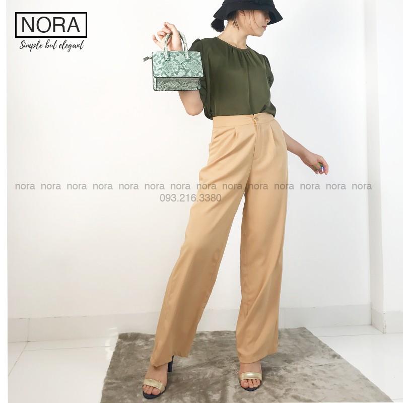 Quần Ống Rộng Culottes Xuông Dài 100cm, Quần Vải Suông Rũ Siêu Mềm Cao Cấp | NQ02 | Màu Be