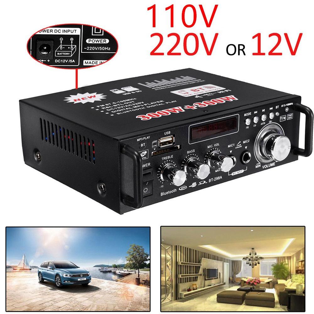 Bộ Khuếch Đại Nguồn Điện mini USB bluetooth Thẻ AC Và DC Cho Xe Hơi