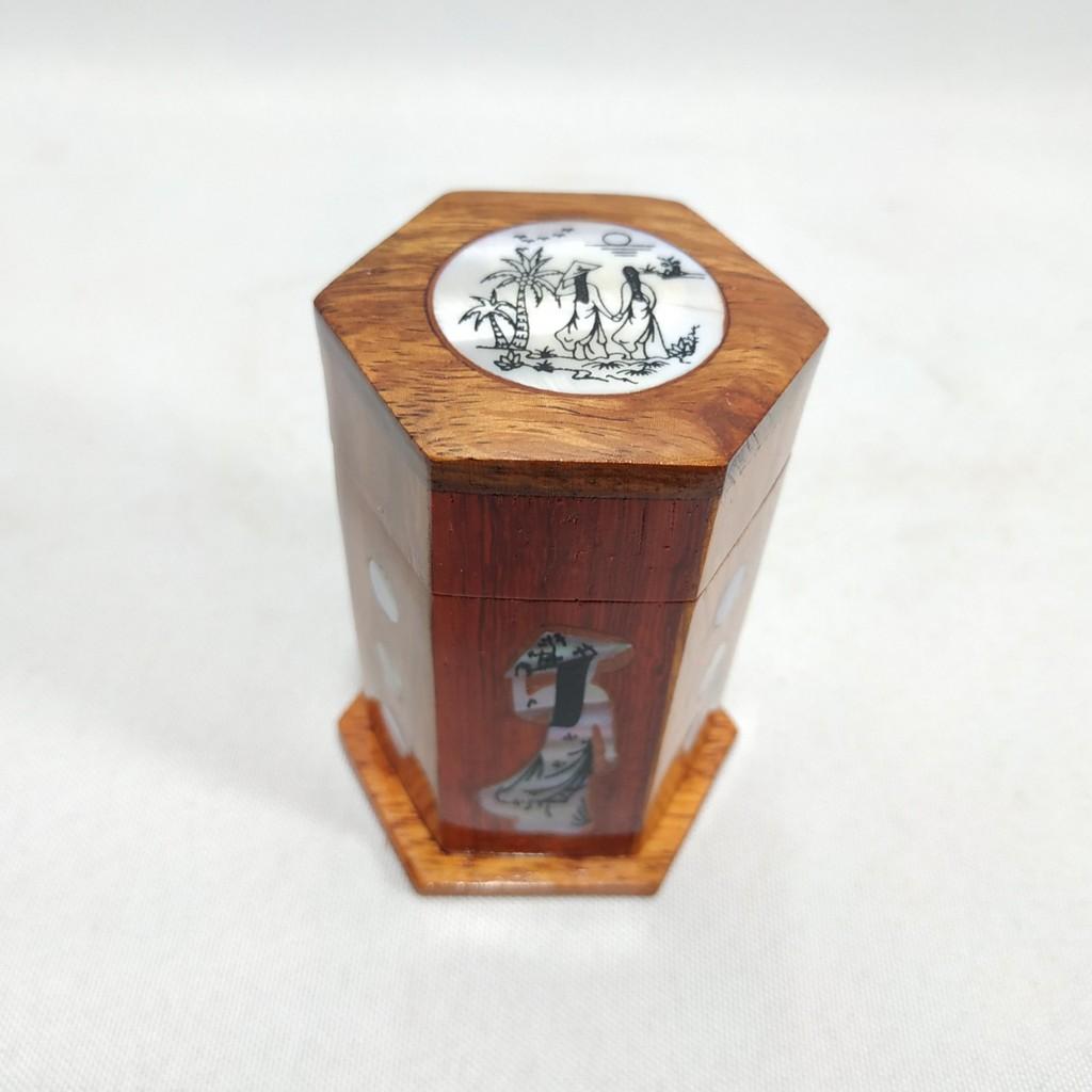 BÁN SỈ 100 ỐNG ĐỰNG TĂM khảm trai gỗ HƯƠNG - LÀM QUÀ TẶNG Ý NGHĨA