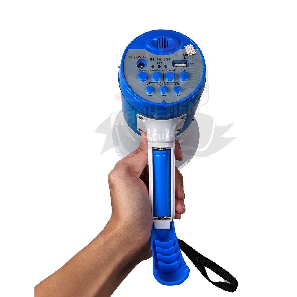 Loa phóng thanh cầm tay MEGAPHONE phù hợp bán hàng ngoài trời, hướng dẫn viên, hợp nhóm,cổng USB cổ vũ - ghi âm phát lại