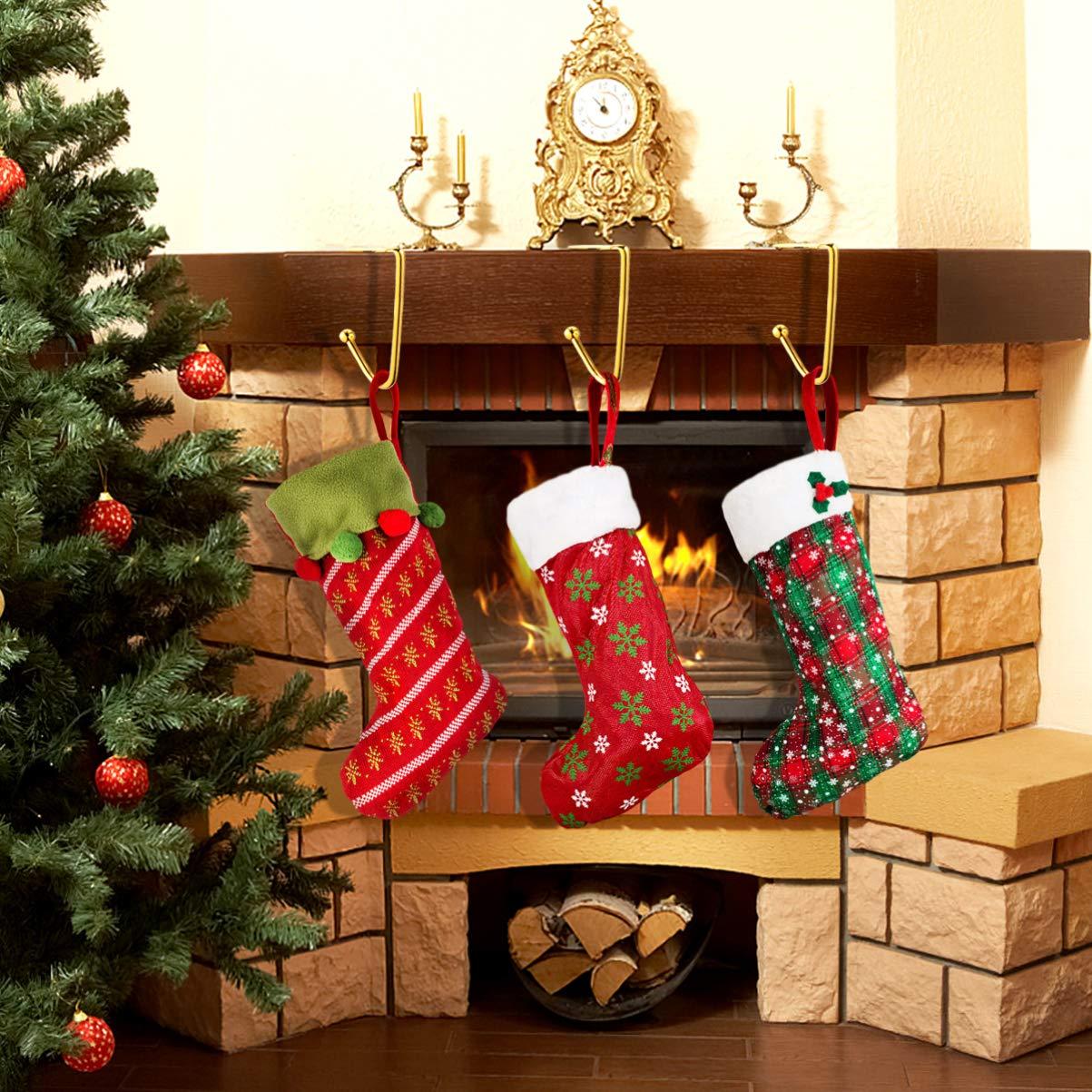 6pcs Chủ sở hữu cổ phiếu Giáng sinh Kamin Mặt dây chuyền Túi xách Người giữ túi xách Túi xách Chế giữ túi chống lại túi, vàng