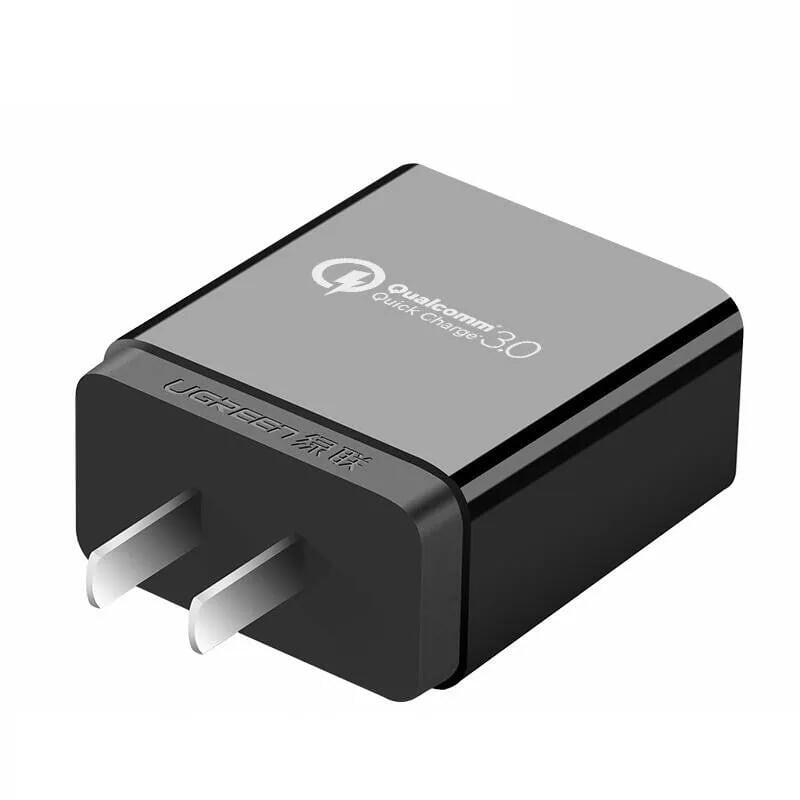 Ugreen UG40710CD122TK 18W màu Đen Củ sạc nhanh cổng USB chuẩn QC 3.0 - HÀNG CHÍNH HÃNG