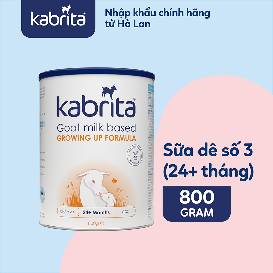 Sữa dê Kabrita số 3 cho trẻ trên 24 tháng - Lon 800g