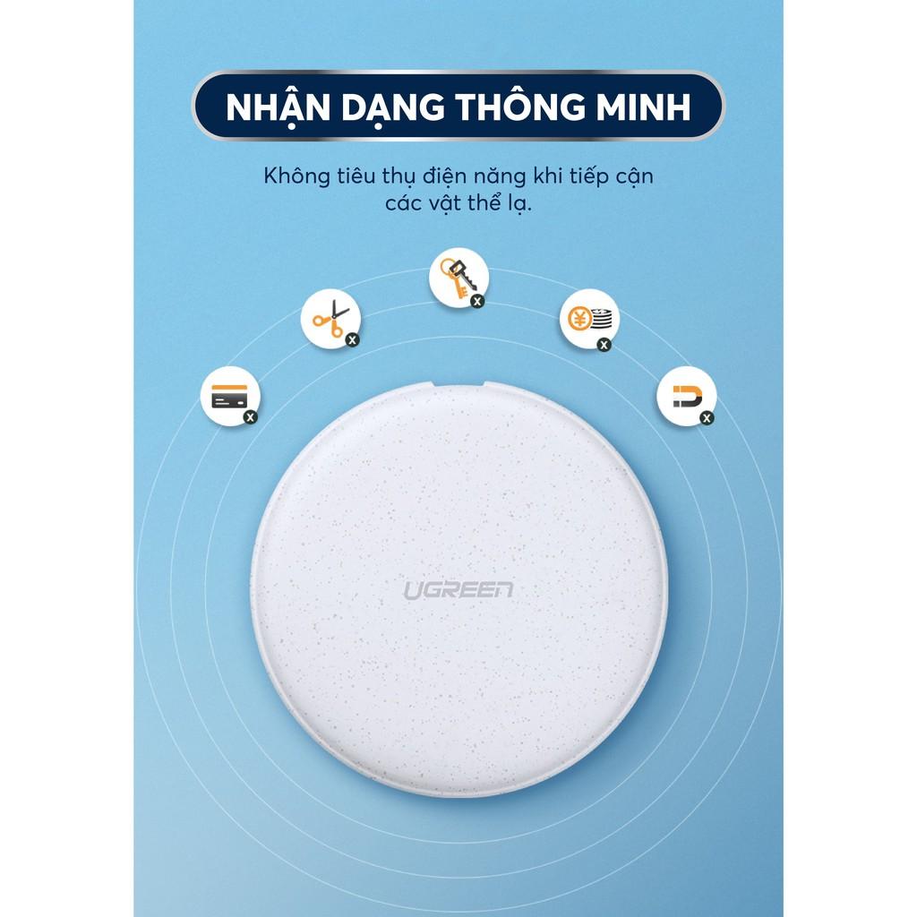 Sạc không dây công nghệ Qi 10W UGREEN 60112, sử dụng cho các dòng điện thoại iPhone - Hàng chính hãng